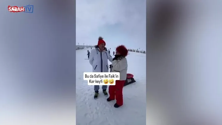 Safiye Soyman ve Faik Öztürk'ün kar keyfi | Video