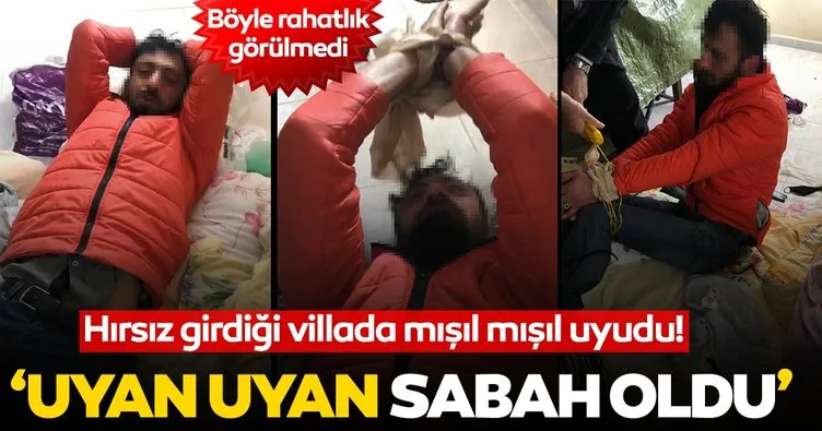 Son dakika: Bursa’da akılalmaz olay! Hırsız girdiği villada uyudu!