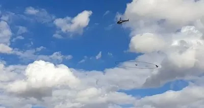 Gümüşhane'de helikopterle yeraltı madenleri haritalaması yapılıyor #gumushane