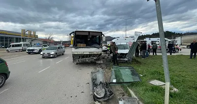 Amasya’da midibüs ile hafif ticari araç çarpıştı! 6 yaralı #amasya