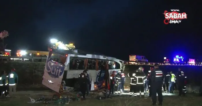 Niğde - Ankara Otoyolu’nda otobüs şarampole devrildi: 2 ölü, 40 yaralı | Video