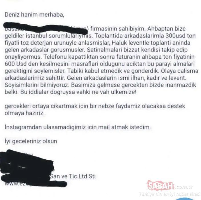 Faturada ’Ahbap Çavuş’ tezgahı! Deniz Akkaya bombaları ardı ardına patlattı: 17 senedir ödenmeyen milyon dolarlık borçlarını nasıl kapattın Haluk?