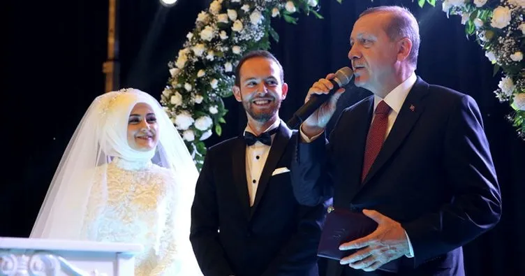 Cumhurbaşkanı Erdoğan nikah şahidi oldu!