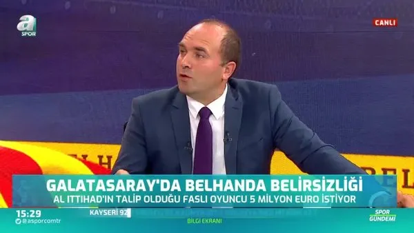 Belhanda Galatasaray'dan ayrılıyor mu? Canlı yayında açıklandı