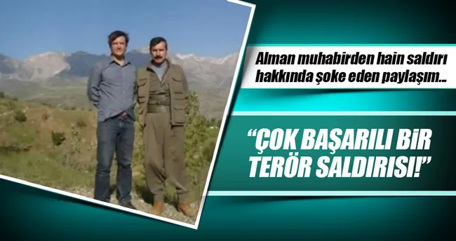 Alman muhabirden PKK’yı öven tweet!