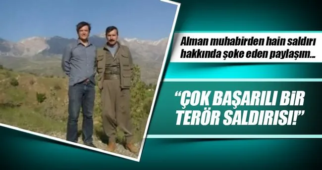 Alman muhabirden PKK’yı öven tweet!