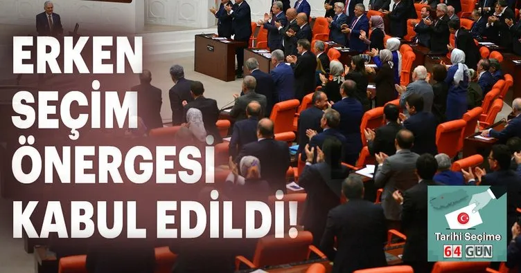 Son dakika: Türkiye erken seçime gidiyor! Seçim önergesi Meclis’te kabul edildi