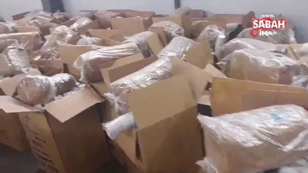 Karton bardaklar arasında 35 bin euroluk kaçak tütün ele geçirildi | Video