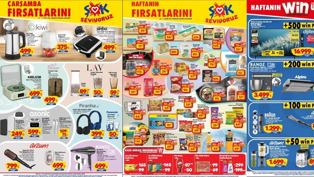 İNDİRİM ZAMANI! ŞOK aktüel katalog 5-11 Kasım 2025: Kettle, battaniye, doğrayıcı...