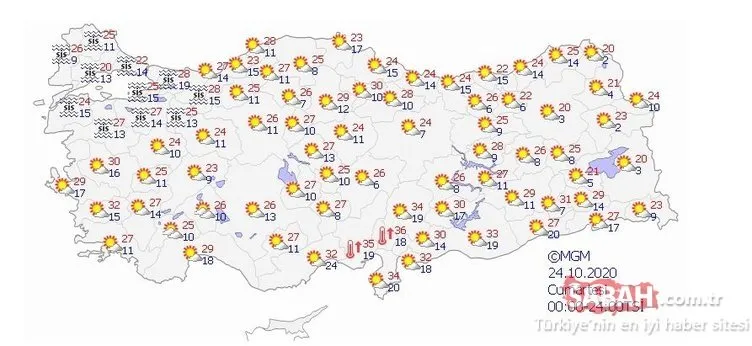 Meteoroloji’den son dakika hava durumu uyarısı: O bölgeler için sağanak yağış ve fırtına geliyor! 24 Ekim bugün hava nasıl olacak?