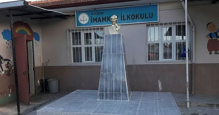 İmamköy İlkokulu Atatürk büstü yenilendi