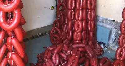 Yol kontrolünde 96 kilo kaçak sucuk ele geçirildi #kirsehir