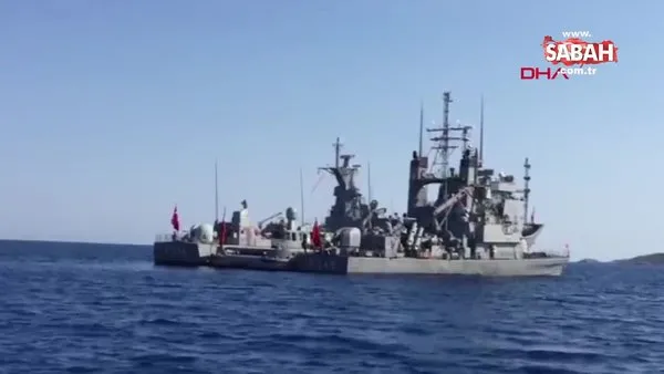 Türk gemileri Antalya Demre'den ayrıldı, Yunan fırkateyni Meis'e döndü | Video