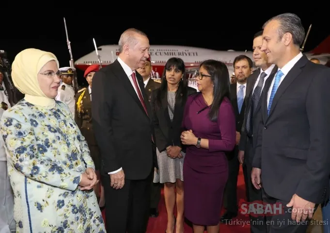 Başkan Erdoğan Venezuela'da böyle karşılandı