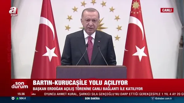 Başkan Erdoğan'dan Bartın – Kurucaşile Yolu Açılış Töreni'nde önemli açıklamalar