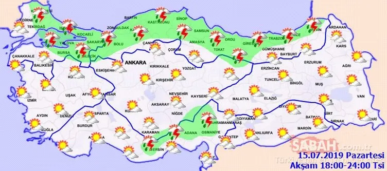 Son dakika haberi: Meteoroloji’den hava durumu ve yağış uyarısı geldi! İstanbul ve o illerde yaşayanlar dikkat! 15 Temmuz 2019