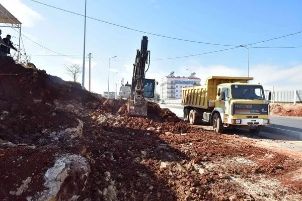 Şehir Hastanesi yolunda yol genişletme çalışması