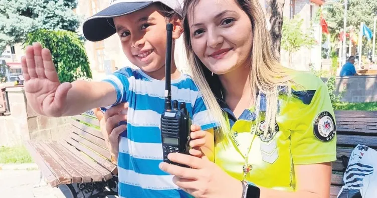 Polis abladan büyük destek