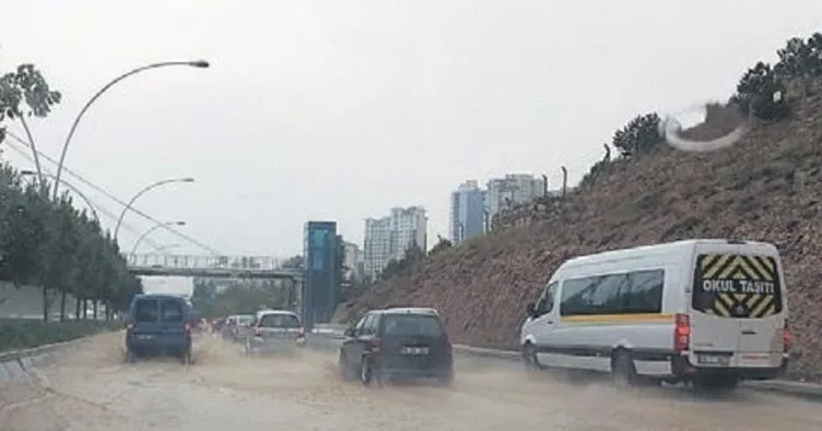 Başkenti şiddetli yağış vurdu