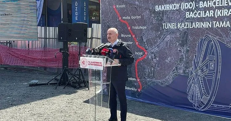 Bakırköy-Kirazlı Metro Hattı’nın tünel kazıları tamamlandı