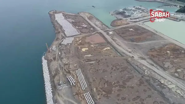 Rize-Artvin Havalimanı planlanandan 2 yıl önce bitecek! Çalışmalar havadan böyle görüntülendi!