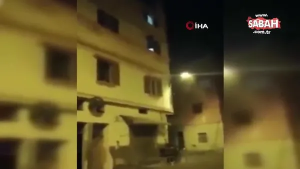 Fas'ta meydana gelen 7 büyüklüğündeki depremde binanın yıkılma anı kameralara yansıdı | Video