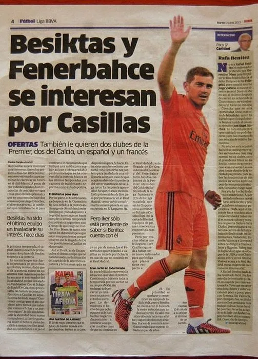 Casillas’a Fenerbahçe ve Beşiktaş’tan teklif