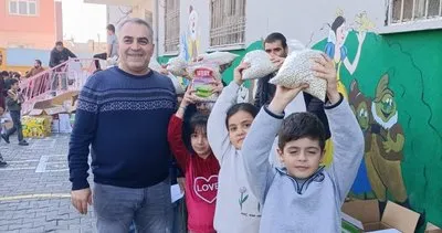 Minik öğrenciler harçlıklarıyla Ramazan kolisi hazırladı #mardin