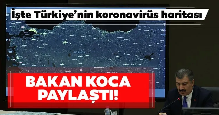 Son dakika haberi... Sağlık Bakanı Fahrettin Koca, Türkiye’deki güncel corona virüs haritasını paylaştı