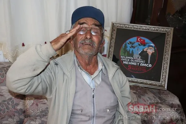 Merzifon'da 25 yıldır Mehmetçiği selamlayan Mehmet amcayı gururlandıran arma