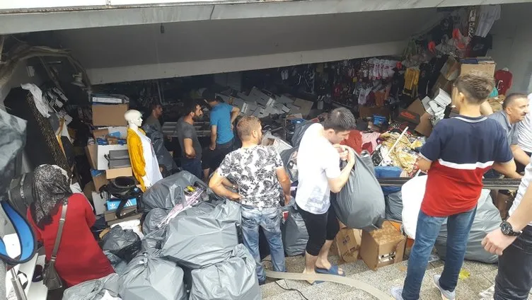 Eminönü'nde selin ardından son durum