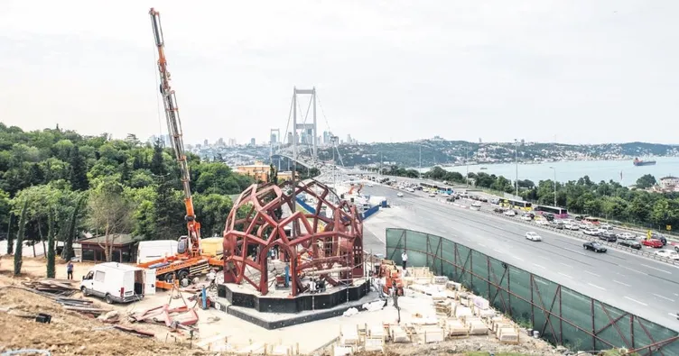 Erdoğan 15 Temmuz Zafer Anıtı’nı inceledi