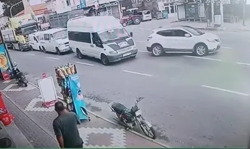 Nevşehir’de tırın neden olduğu zincirleme kaza kamerada