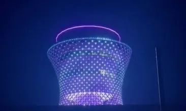 Kule ışıklandı, ilçe renklendi