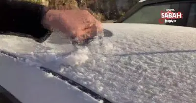 Yozgat’ta soğuk hava etkisini gösterdi, araç camları buz tuttu | Video