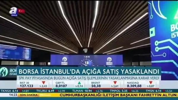 Borsa İstanbul’da açığa satış yasaklandı