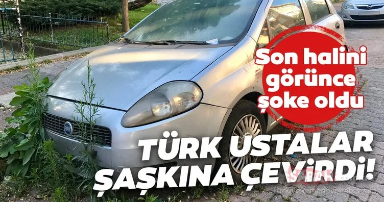 Fiat Punto arabasını Türk ustalara bıraktı! Son halini görünce şoke oldu