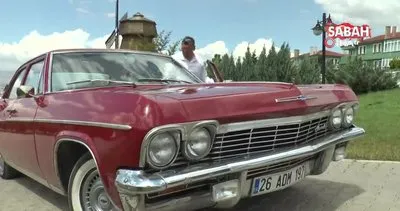 Sıfır araç fiyatına aldığı 1965 model klasik otomobiline gözü gibi bakıyor | Video