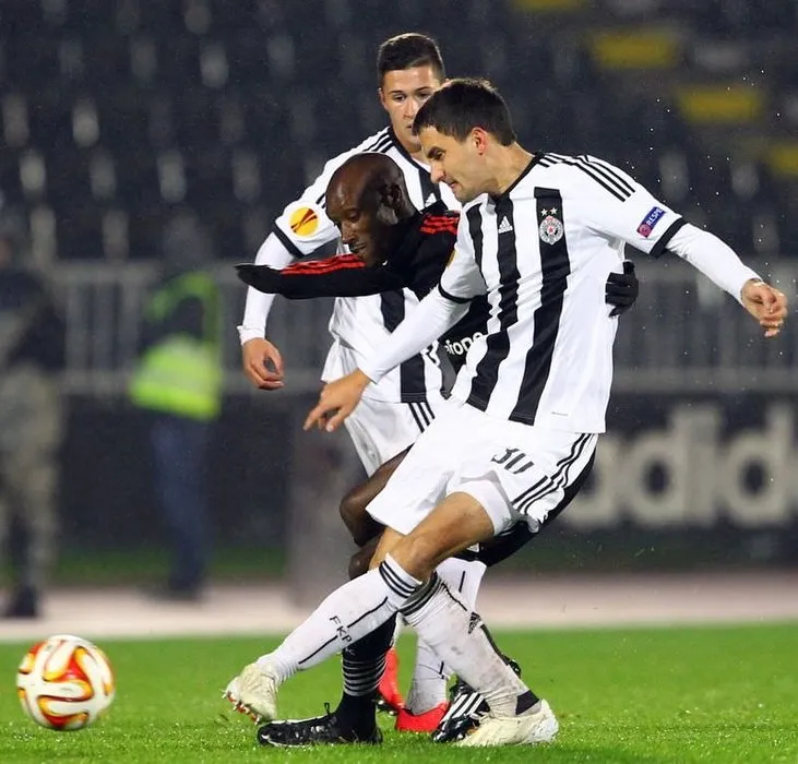 Partizan - Beşiktaş maçından kareler