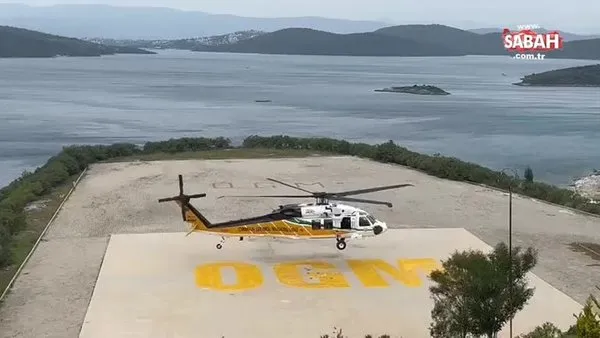 İlk yangın söndürme helikopteri Bodrum'da test uçuşu gerçekleştirdi | Video