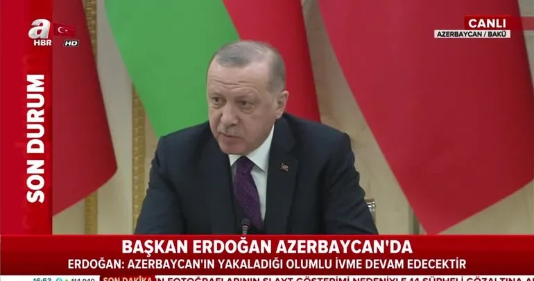 Cumhurbaşkanı Erdoğan’dan Azerbaycan’ın başkenti Bakü’de önemli açıklamalar 25 Şubat 2020 Salı | Video