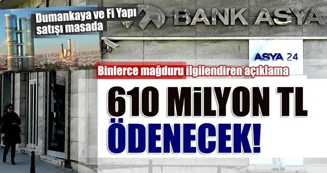 bank asya dan tmsf ye 610 milyon tl