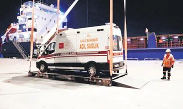 Sahra hastanesi ve tıbbi yardım yüklü gemi yola çıktı