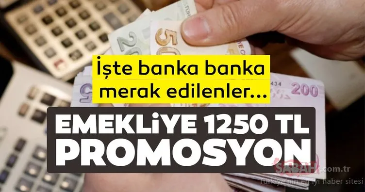 Son dakika haberi: Emekliye 1250 TL banka promosyonu müjdesi! 2020 Bankaların emekli promosyon ücretleri ne kadar?
