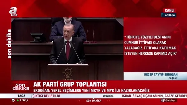Son Dakika | Başkan Erdoğan: 