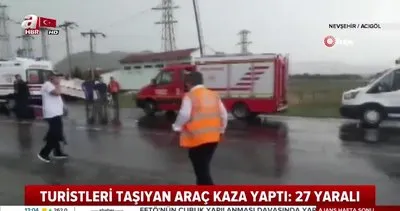 Nevşehir’de kaza: 27 turist yaralandı