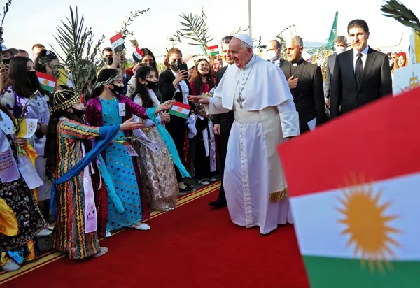 Papa ziyaretinde harita skandalı! Barzani'den Kürdistan propagandası