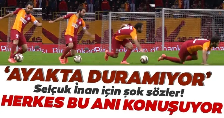 Galatasaray’da Selçuk İnan geceye damga vurdu! Ayakta duramıyor yorumları...