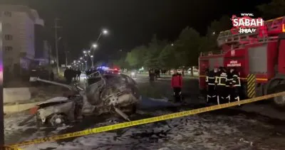 Niğde’de otomobil yayaya çarptıktan sonra yandı: 3 ölü | Video