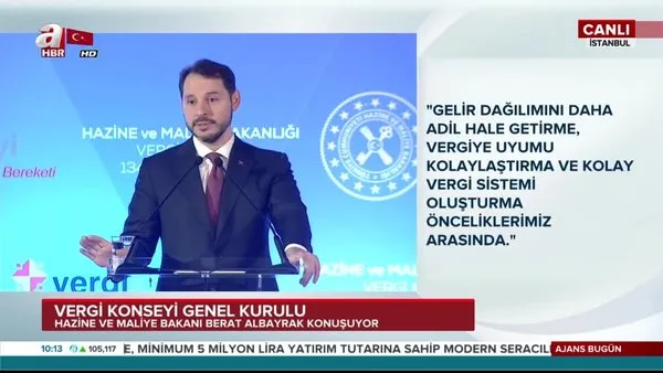 Bakan Albayrak: Türkiye ekonomisinin ihtiyacı olan vergi reformunu hedefe koymuş bir yönetim var
